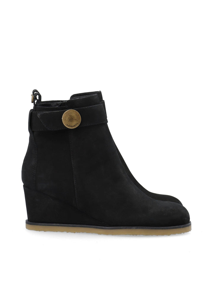 CASHOTT CASDONNA Zip Boot Nubuck Zip Boot Black