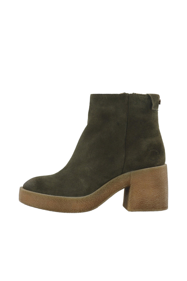 CASHOTT CASEMILY Zip Boot Suede Zip Boot Olive