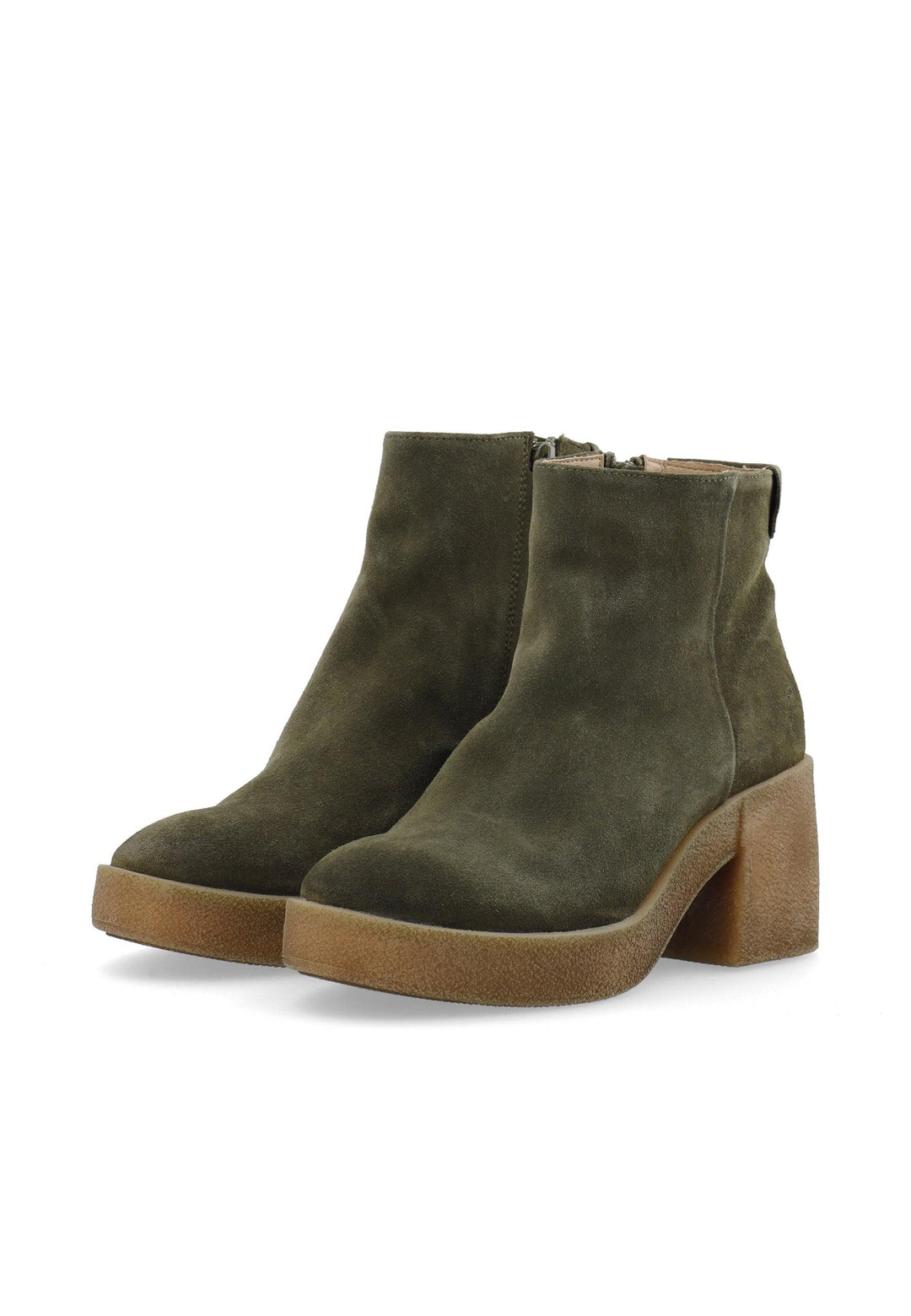 CASHOTT CASEMILY Zip Boot Suede Zip Boot Olive