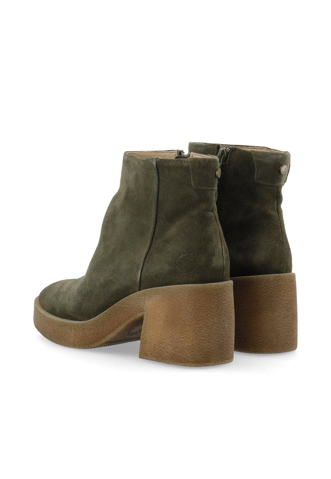 CASHOTT CASEMILY Zip Boot Suede Zip Boot Olive