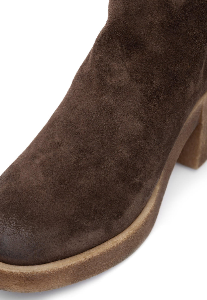 CASHOTT CASEMILY Zip Boot Suede Zip Boot Coffee