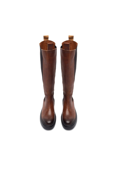 CASKAMMA Tall Boot with Elastic Leather Vegetable Tanned - Ca'Shott Danmark