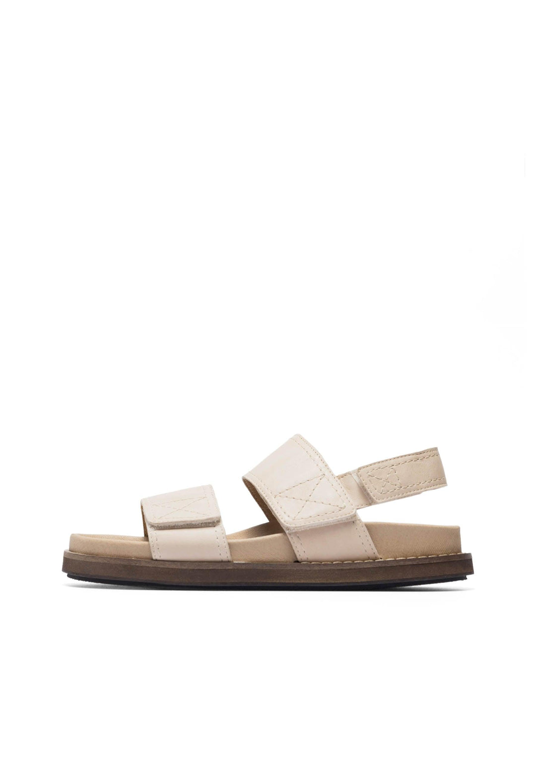 CASHOTT CASKIMMI Velcro Sandal Leather Velcro Beige