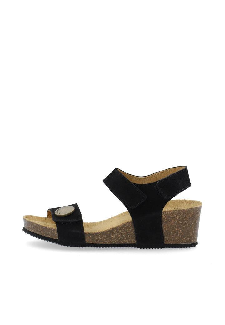 CASHOTT CASMETTE Velcro Sandal Suede Velcro Black