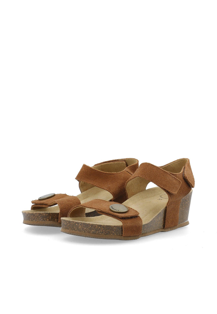 CASHOTT CASMETTE Velcro Sandal Suede Velcro Toffee