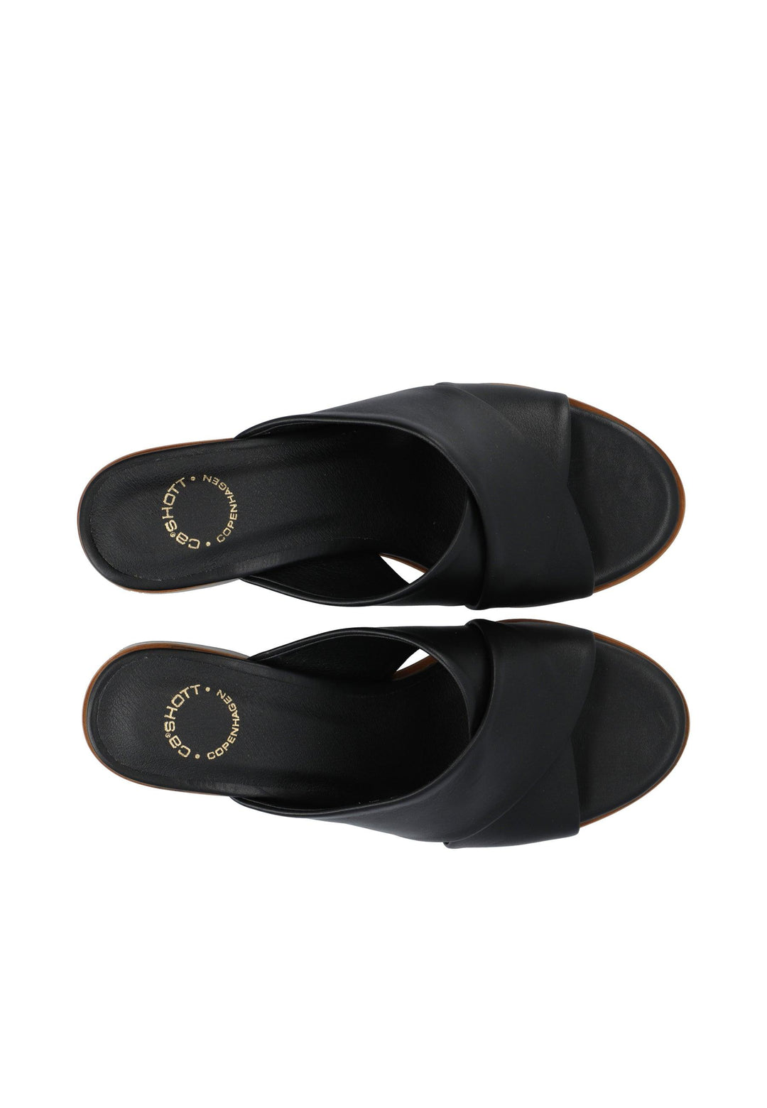 CASHOTT CASSTINA Slide Leather Slides Black